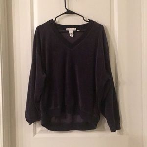 H&M Navy Velour Pullover